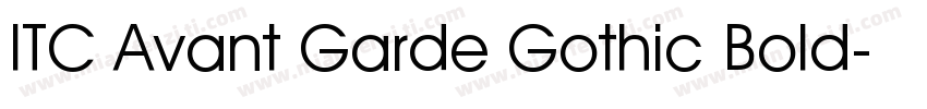 ITC Avant Garde Gothic Bold字体转换